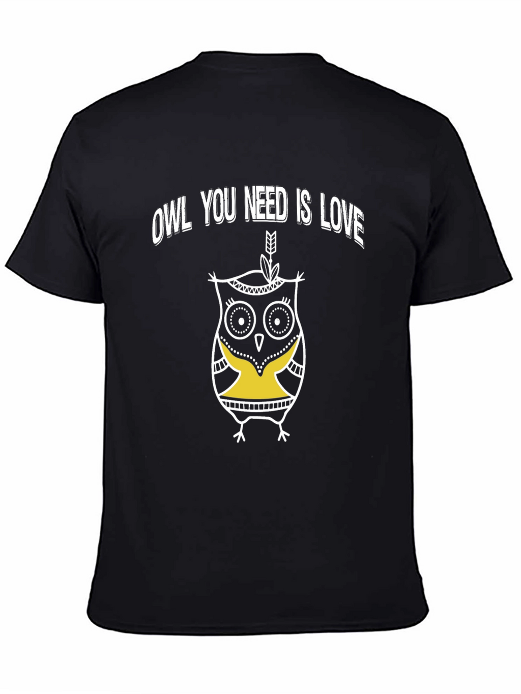 Owl You Need Is Love Graphic T-Shirt - Black
