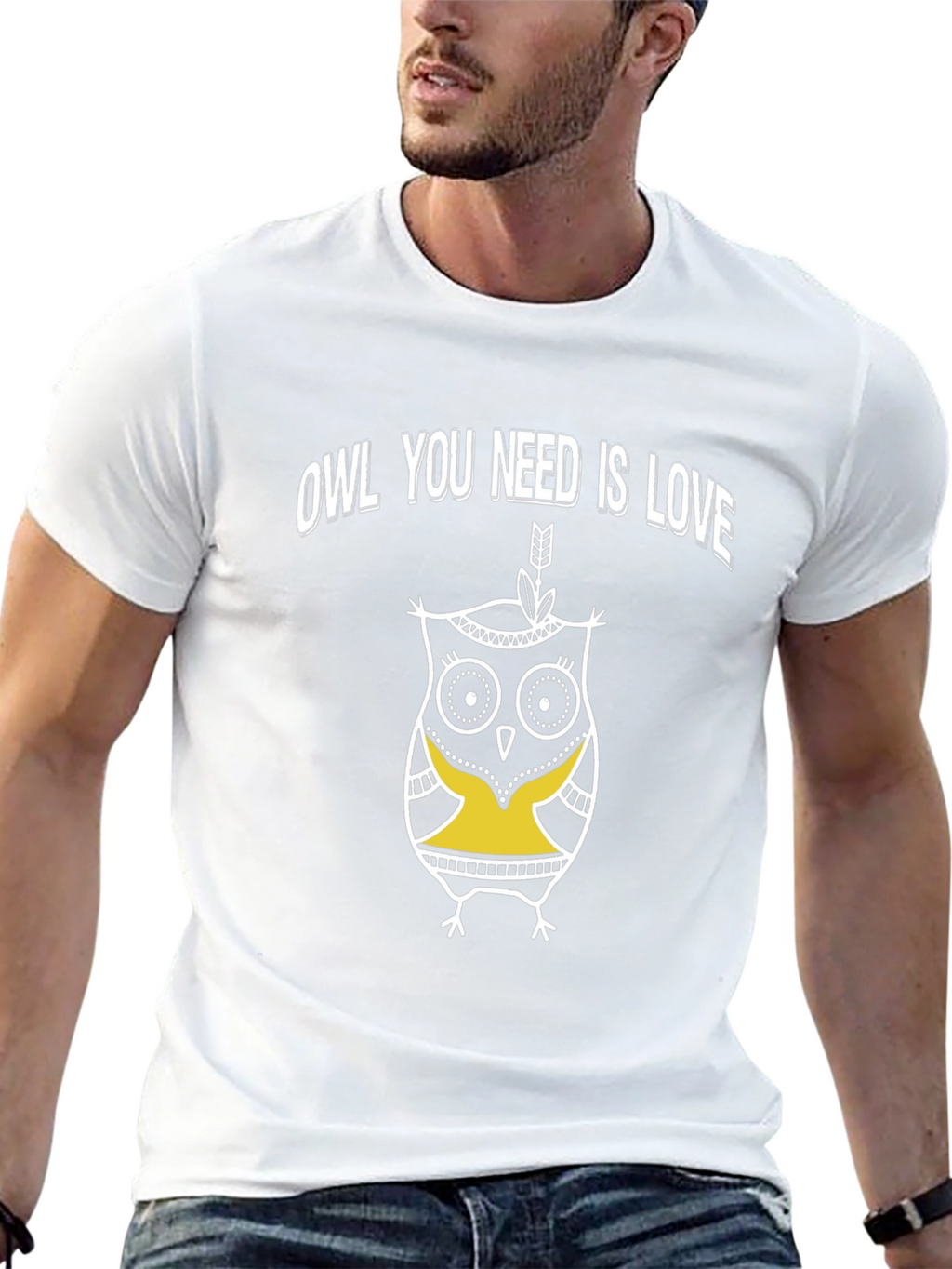 Owl You Need Is Love Graphic T-Shirt - Black