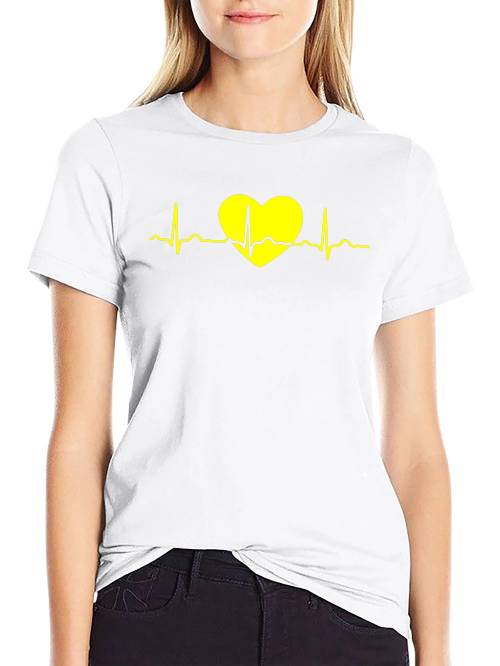 Heartbeat Graphic T-Shirt - Black