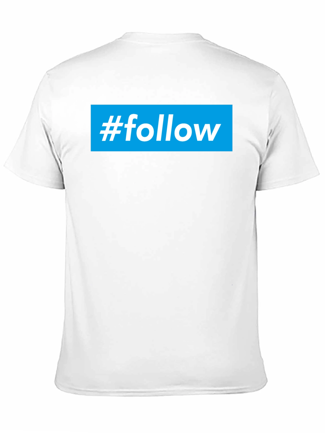 #Follow Graphic Tee - Trendy Black Cotton T-Shirt