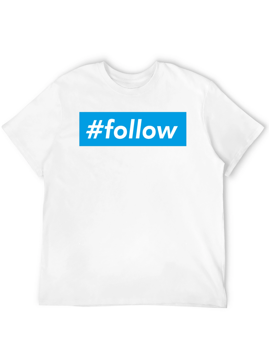 #Follow Graphic Tee - Trendy Black Cotton T-Shirt
