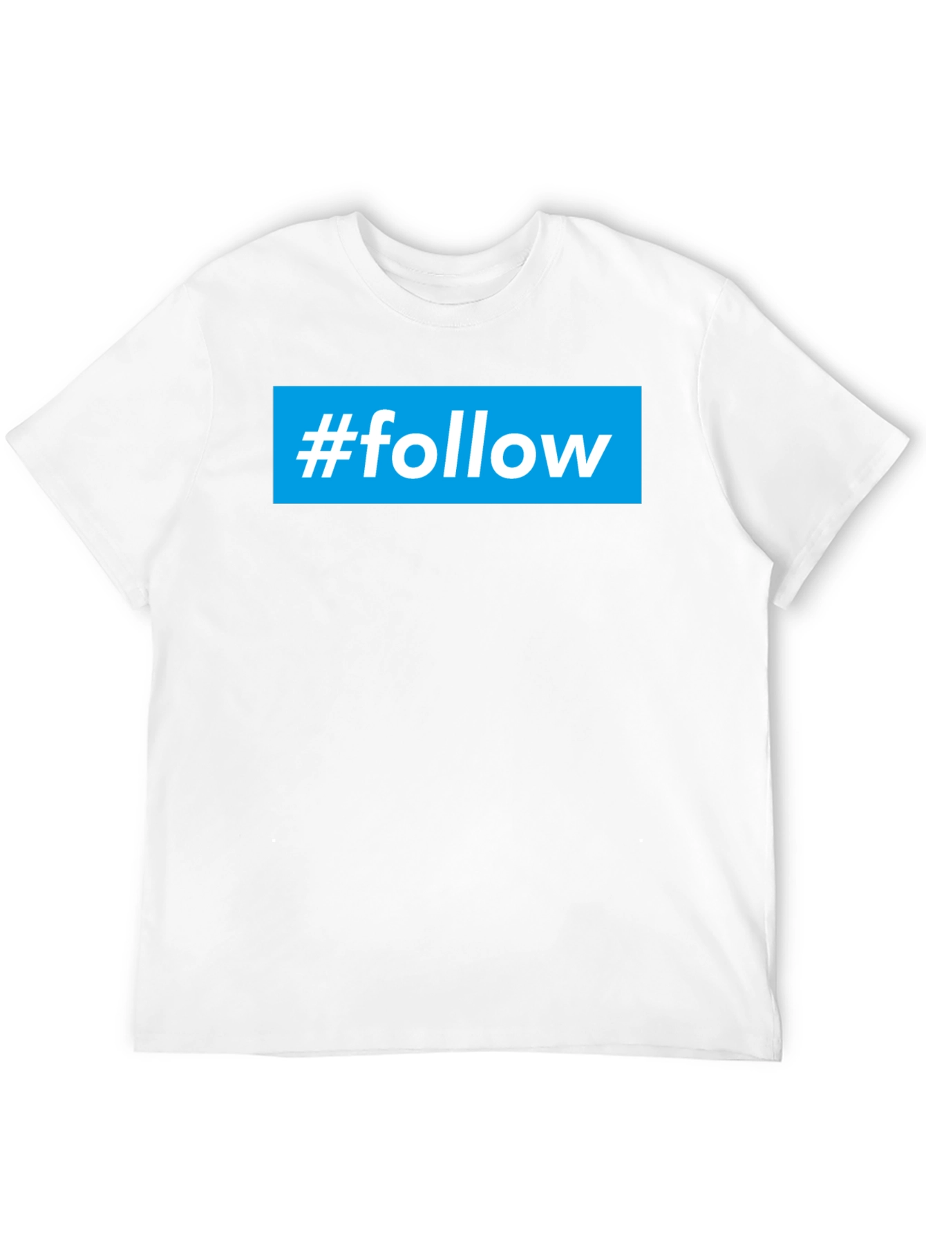 #Follow Graphic Tee - Trendy Black Cotton T-Shirt