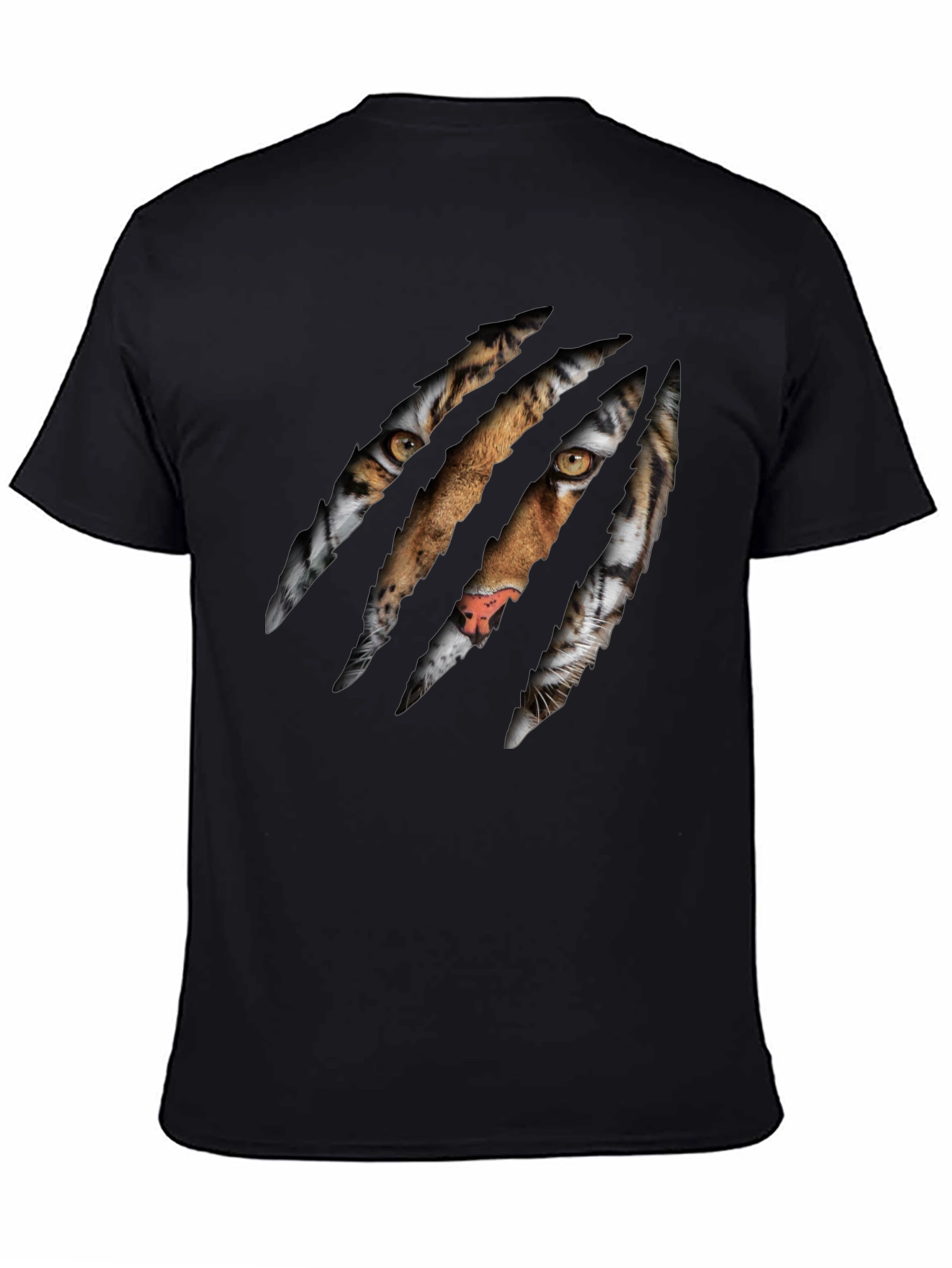 Tiger Claw Graphic Print Black T-Shirt