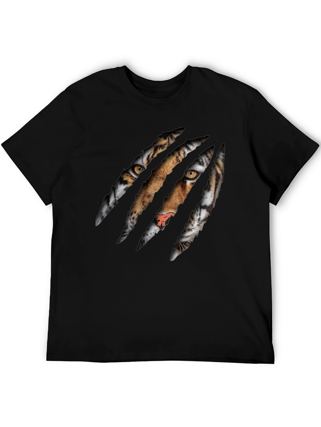 Tiger Claw Graphic Print Black T-Shirt