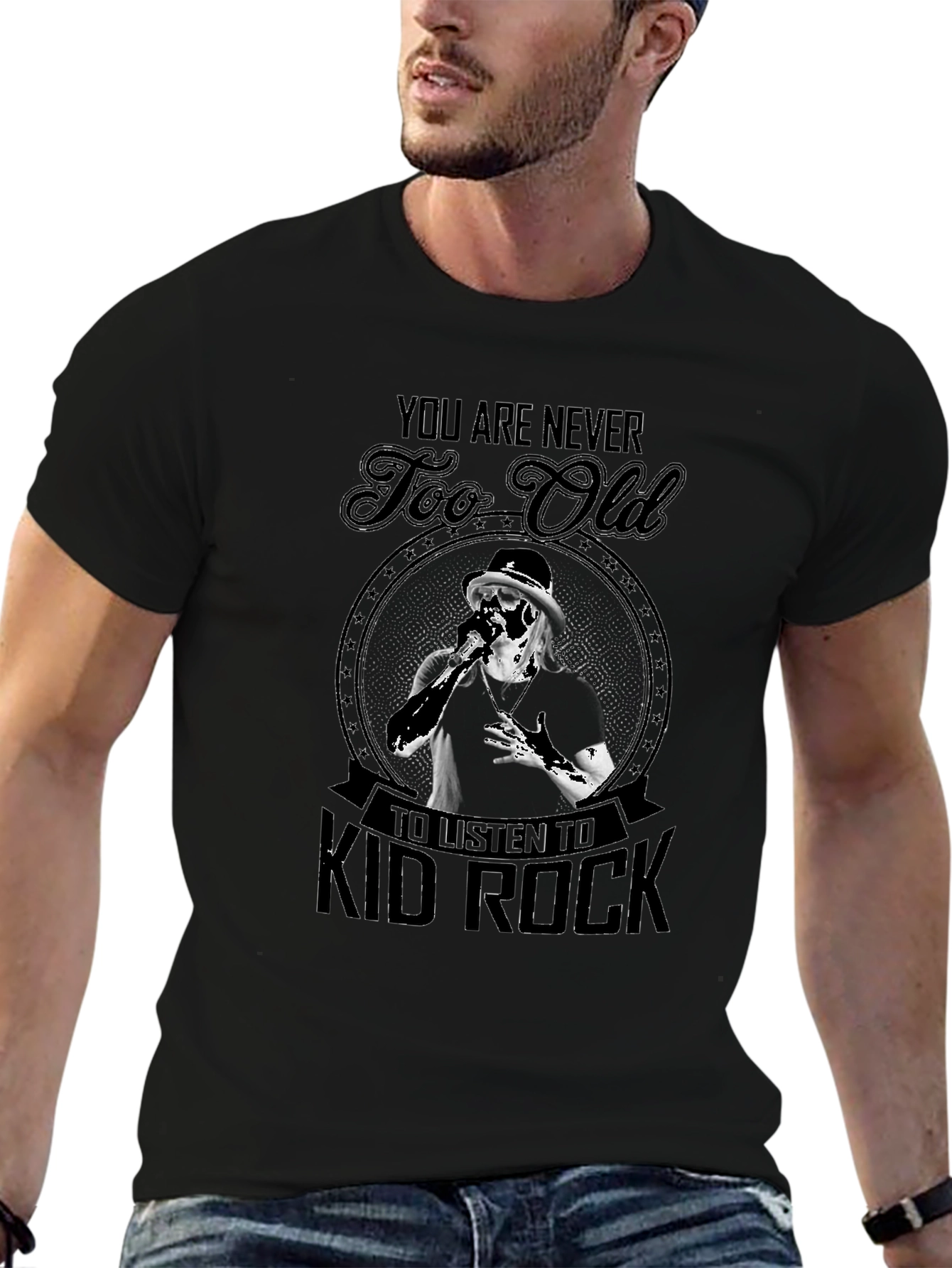 Kid Rock Never Too Old Black T-Shirt
