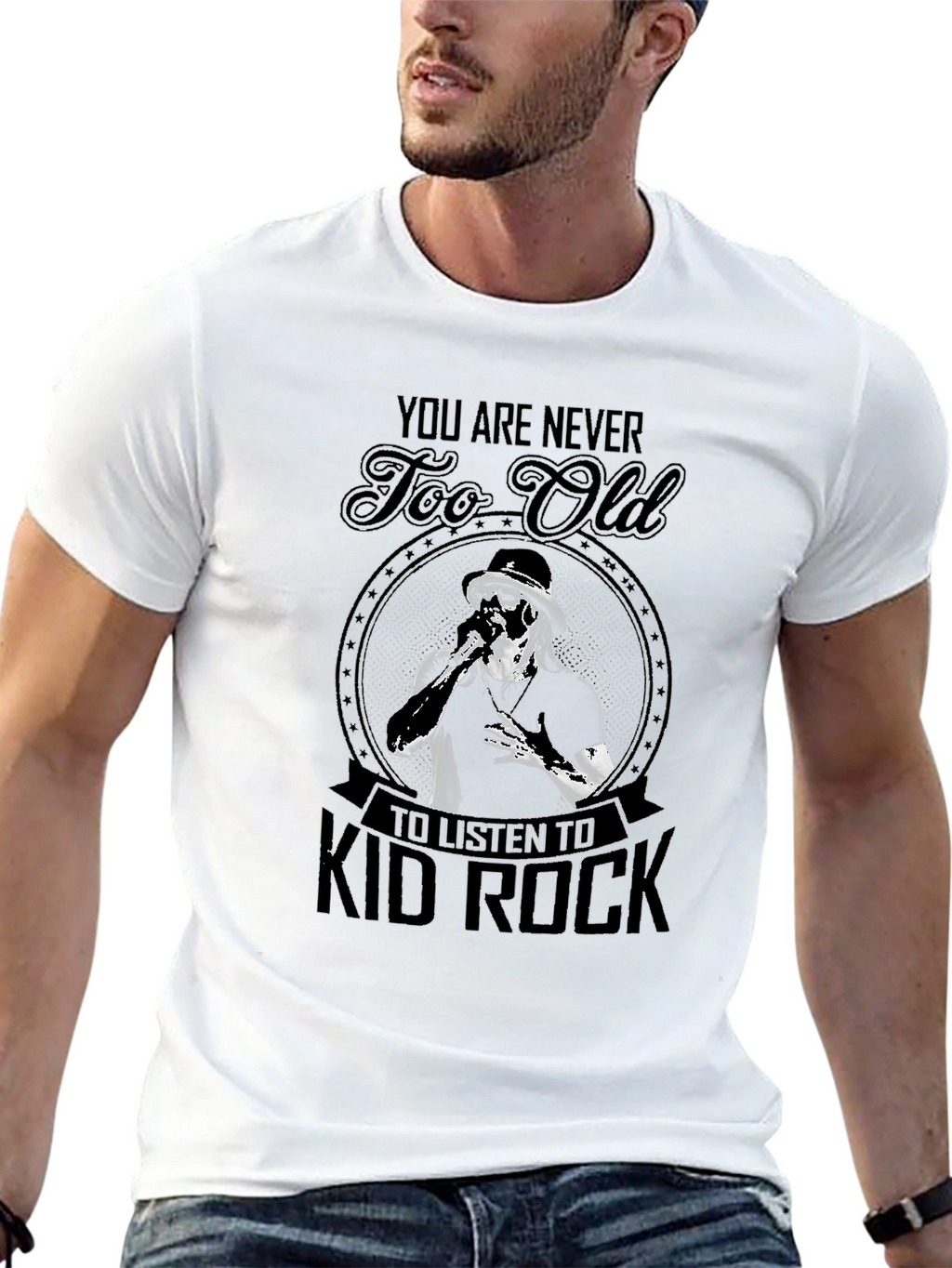 Kid Rock Never Too Old Black T-Shirt