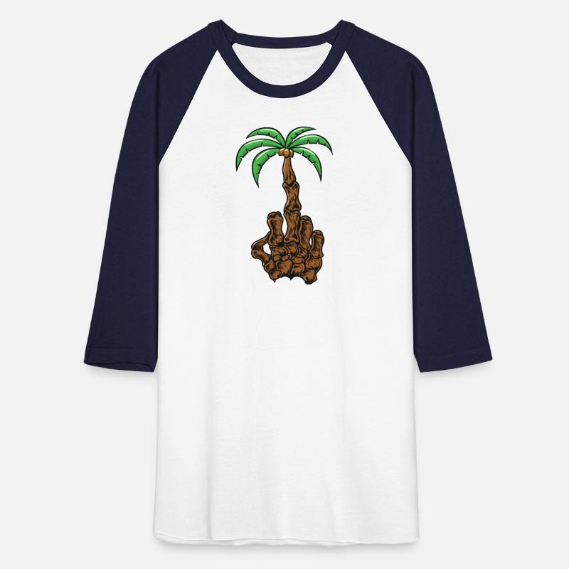 Palm tree on skull hand