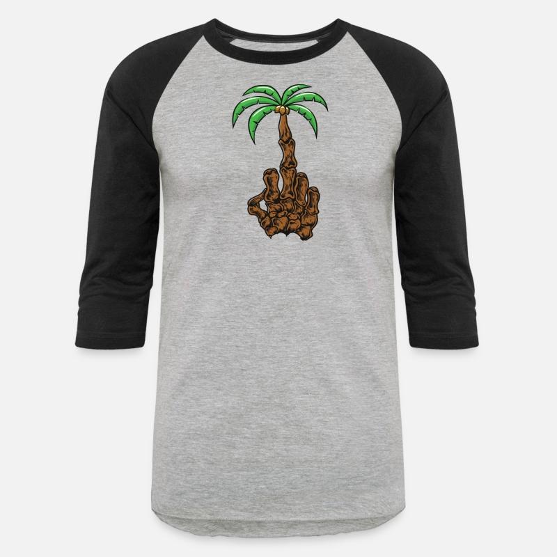 Palm tree on skull hand
