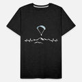 Paragliding, mountains and pulse heartbeat
