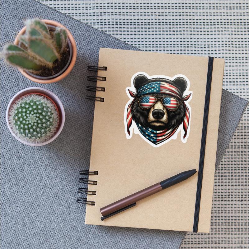 Patriotic Bear with Americana Accessories