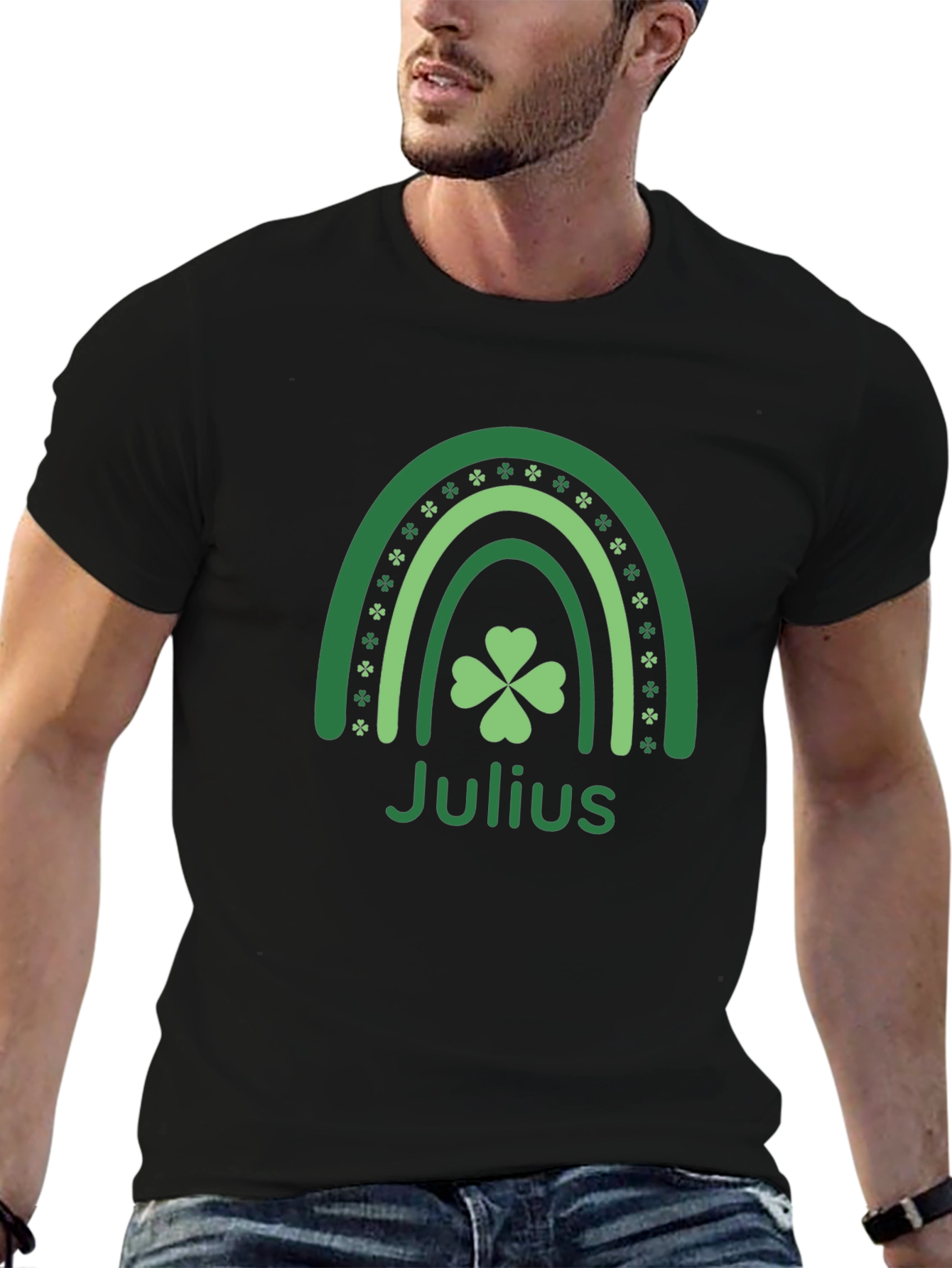 Julius St. Patricks Day Clover Rainbow T-Shirt