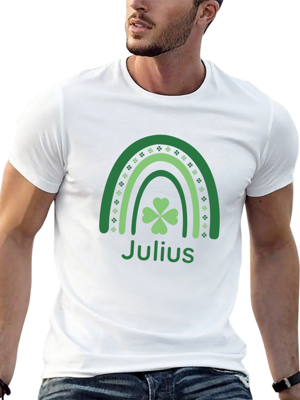 Julius St. Patricks Day Clover Rainbow T-Shirt