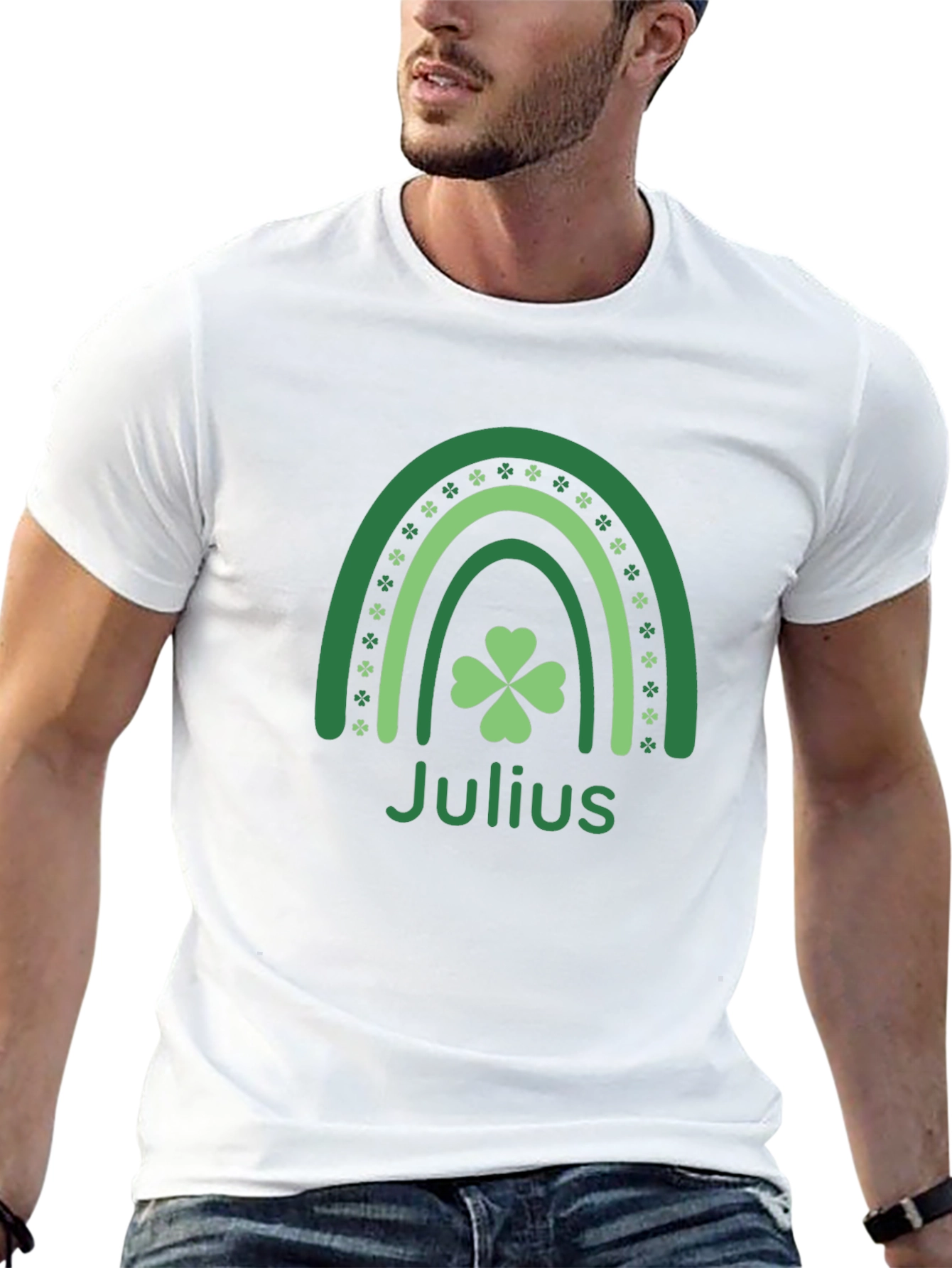 Julius St. Patricks Day Clover Rainbow T-Shirt