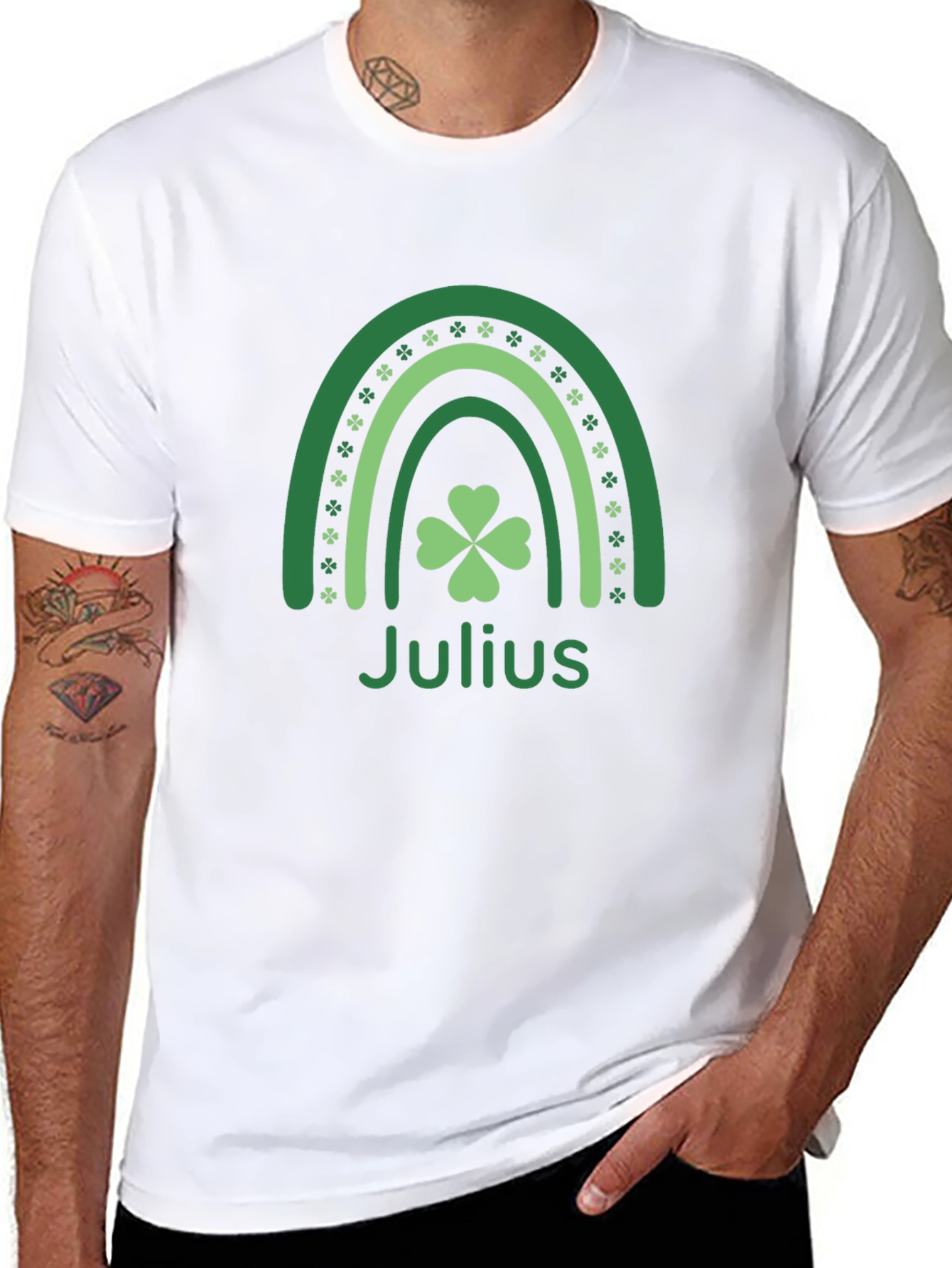 Julius St. Patricks Day Clover Rainbow T-Shirt