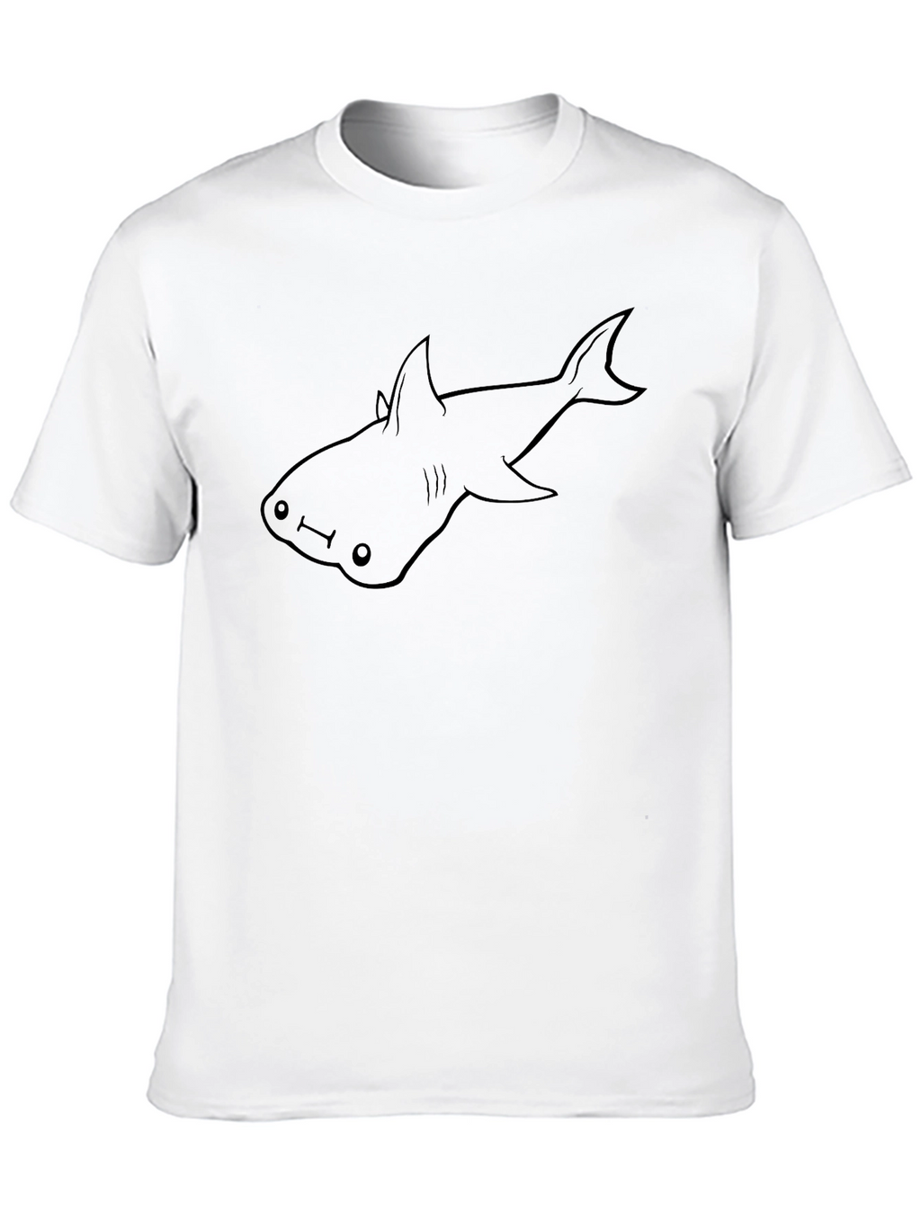 Hammerhead Shark Graphic Tee - Black Cotton T-Shirt