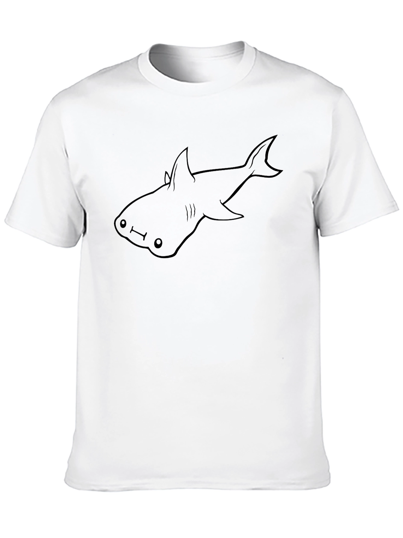 Hammerhead Shark Graphic Tee - Black Cotton T-Shirt