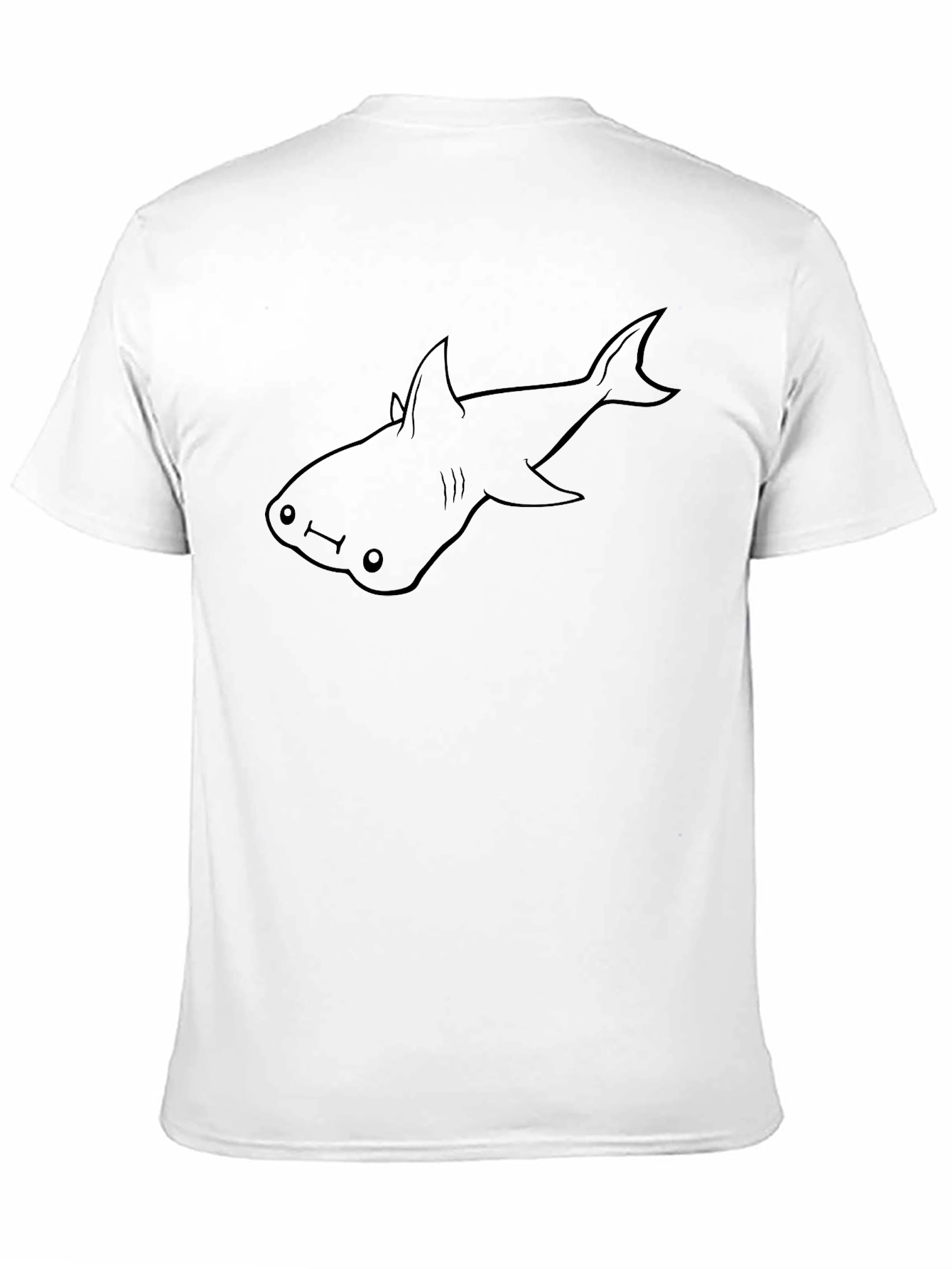Hammerhead Shark Graphic Tee - Black Cotton T-Shirt