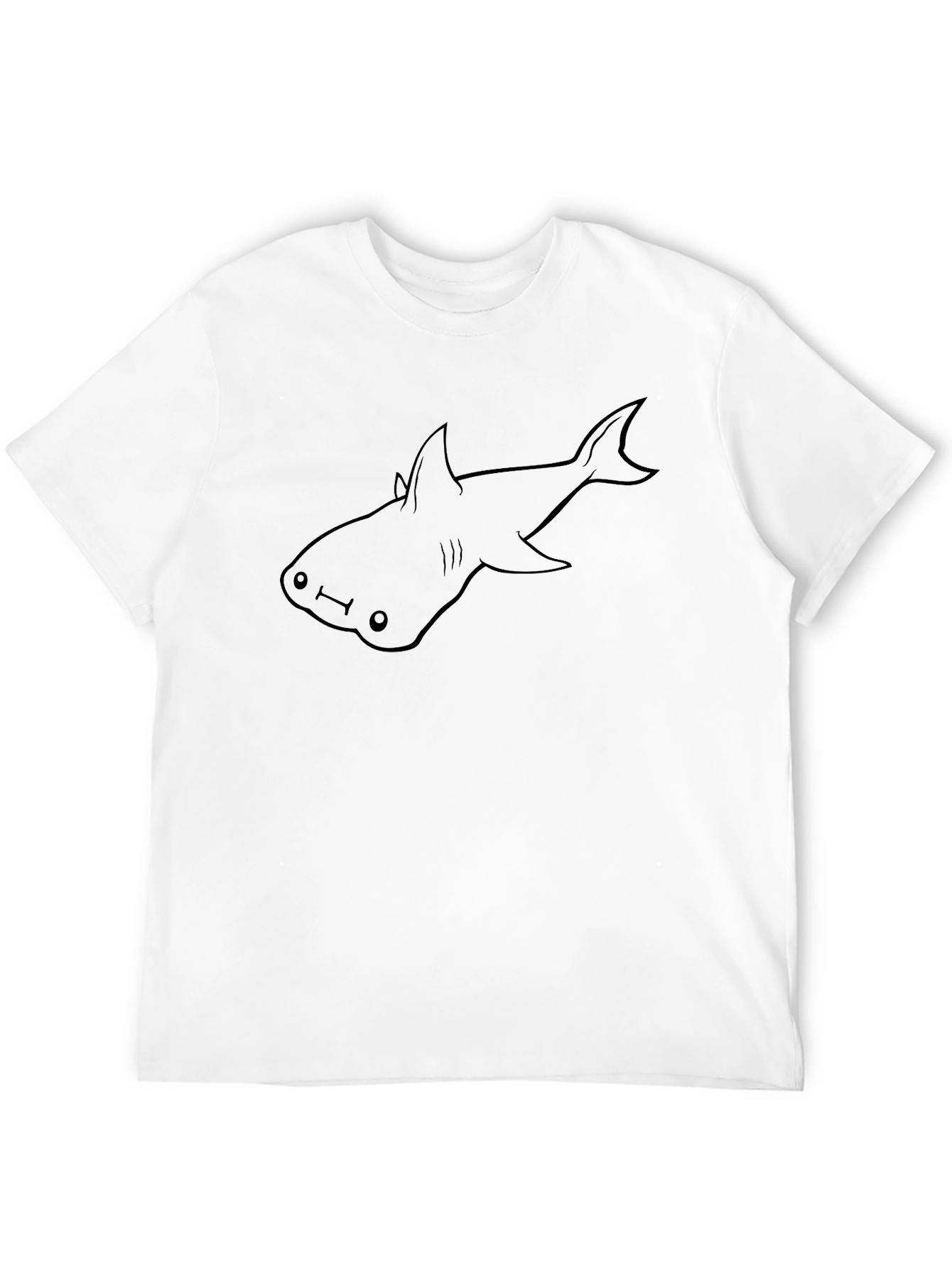 Hammerhead Shark Graphic Tee - Black Cotton T-Shirt