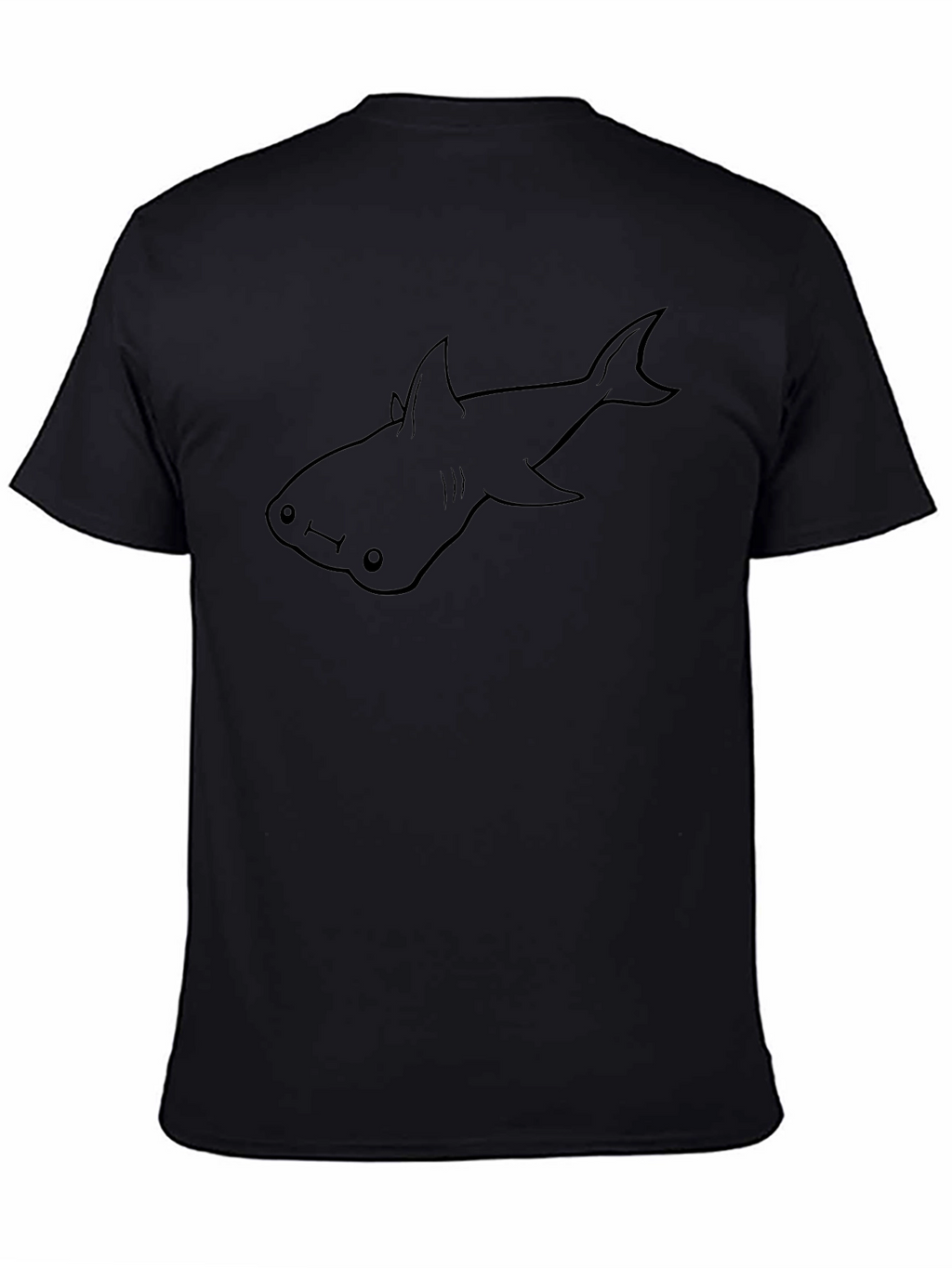 Hammerhead Shark Graphic Tee - Black Cotton T-Shirt