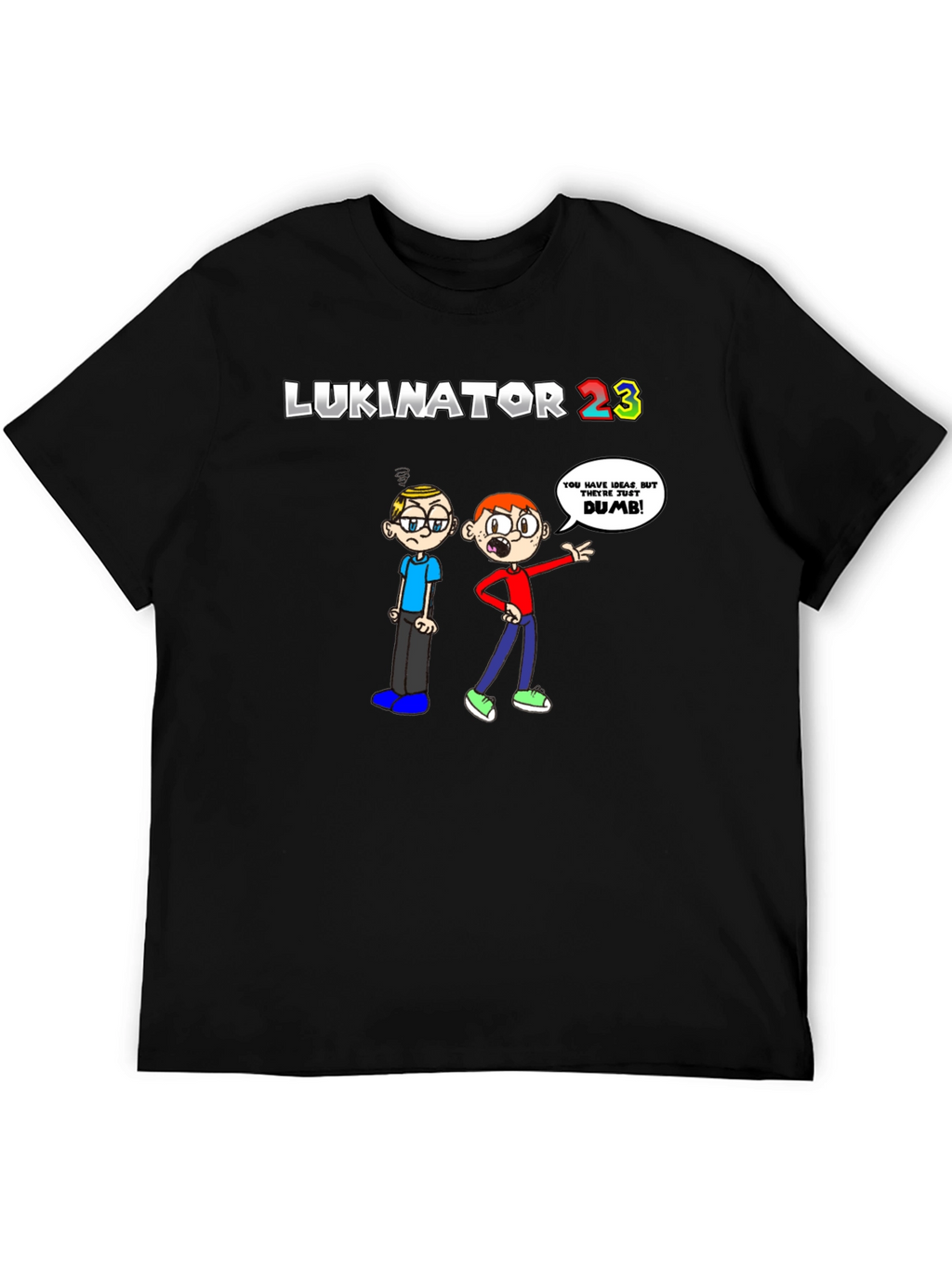 LUKINATOR 23 Cartoon Graphic Print T-Shirt