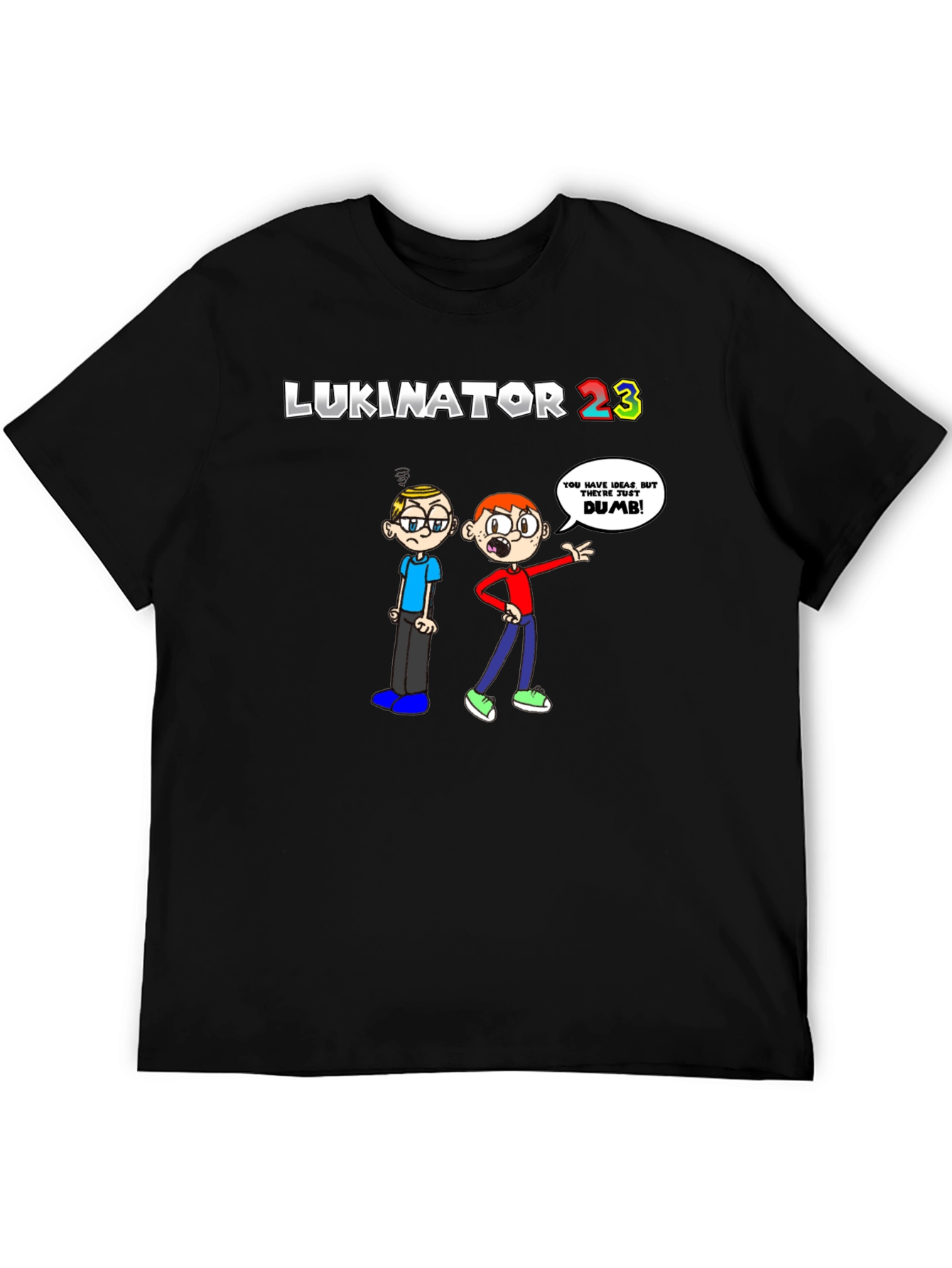 LUKINATOR 23 Cartoon Graphic Print T-Shirt