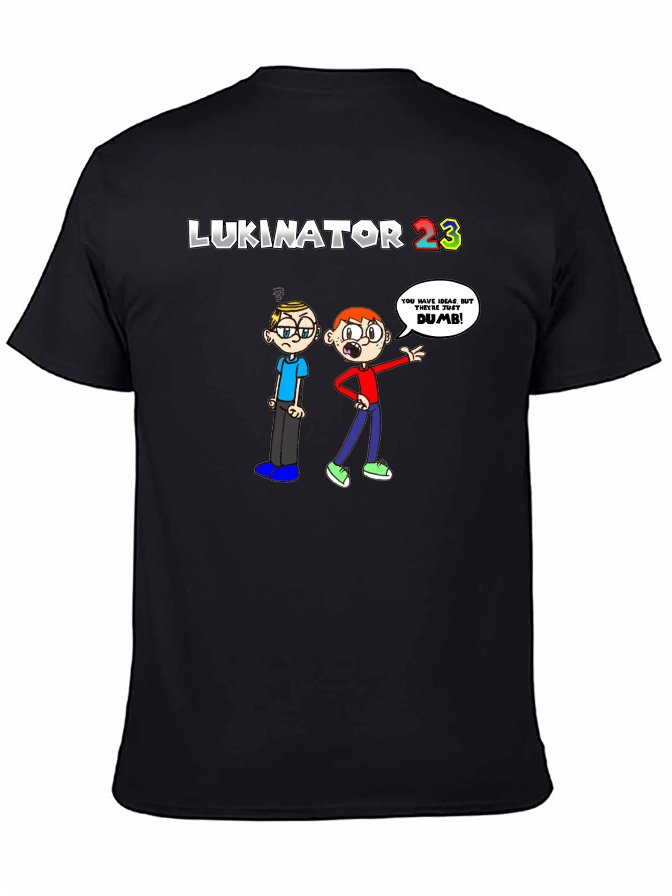 LUKINATOR 23 Cartoon Graphic Print T-Shirt