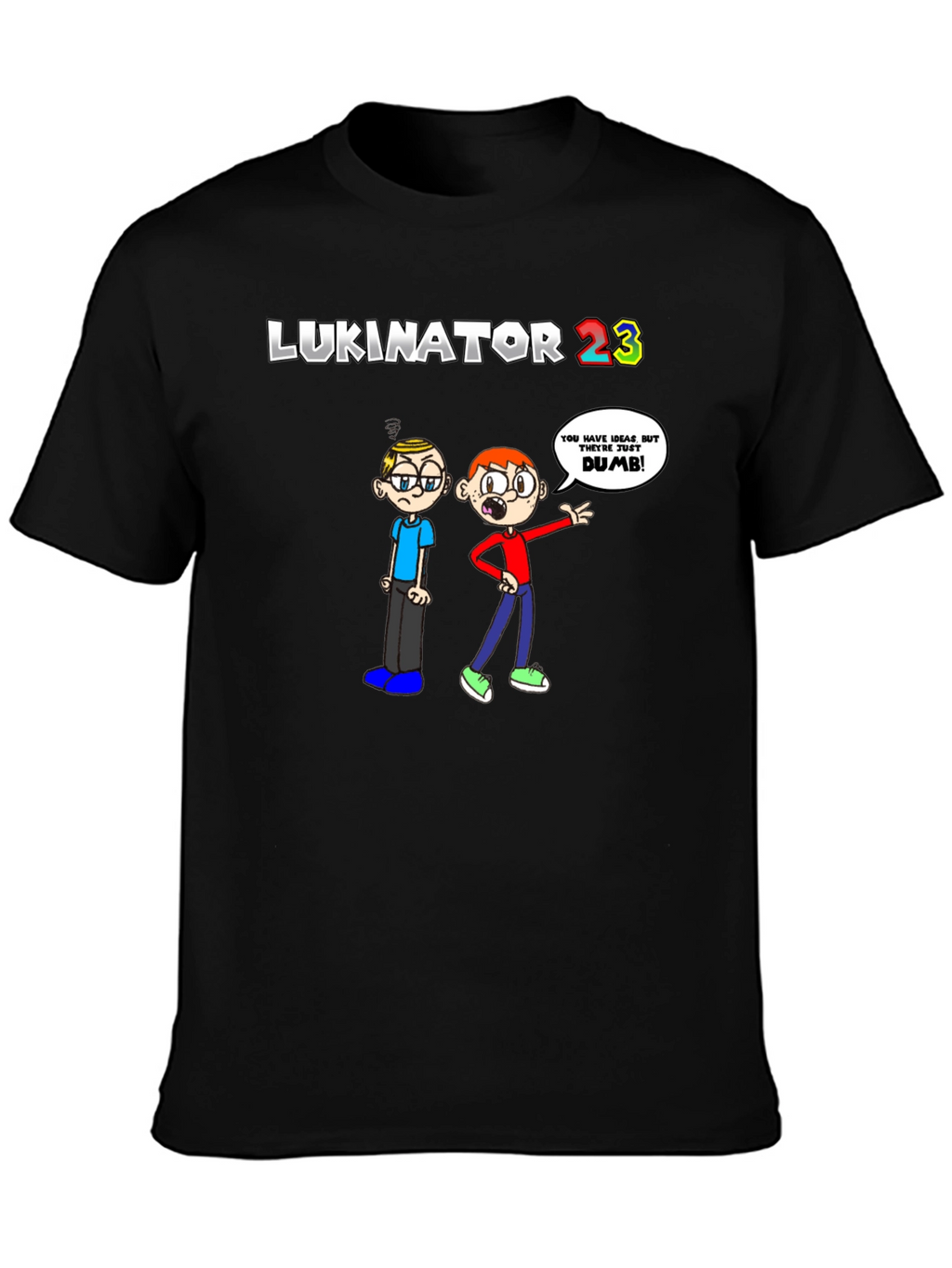 LUKINATOR 23 Cartoon Graphic Print T-Shirt
