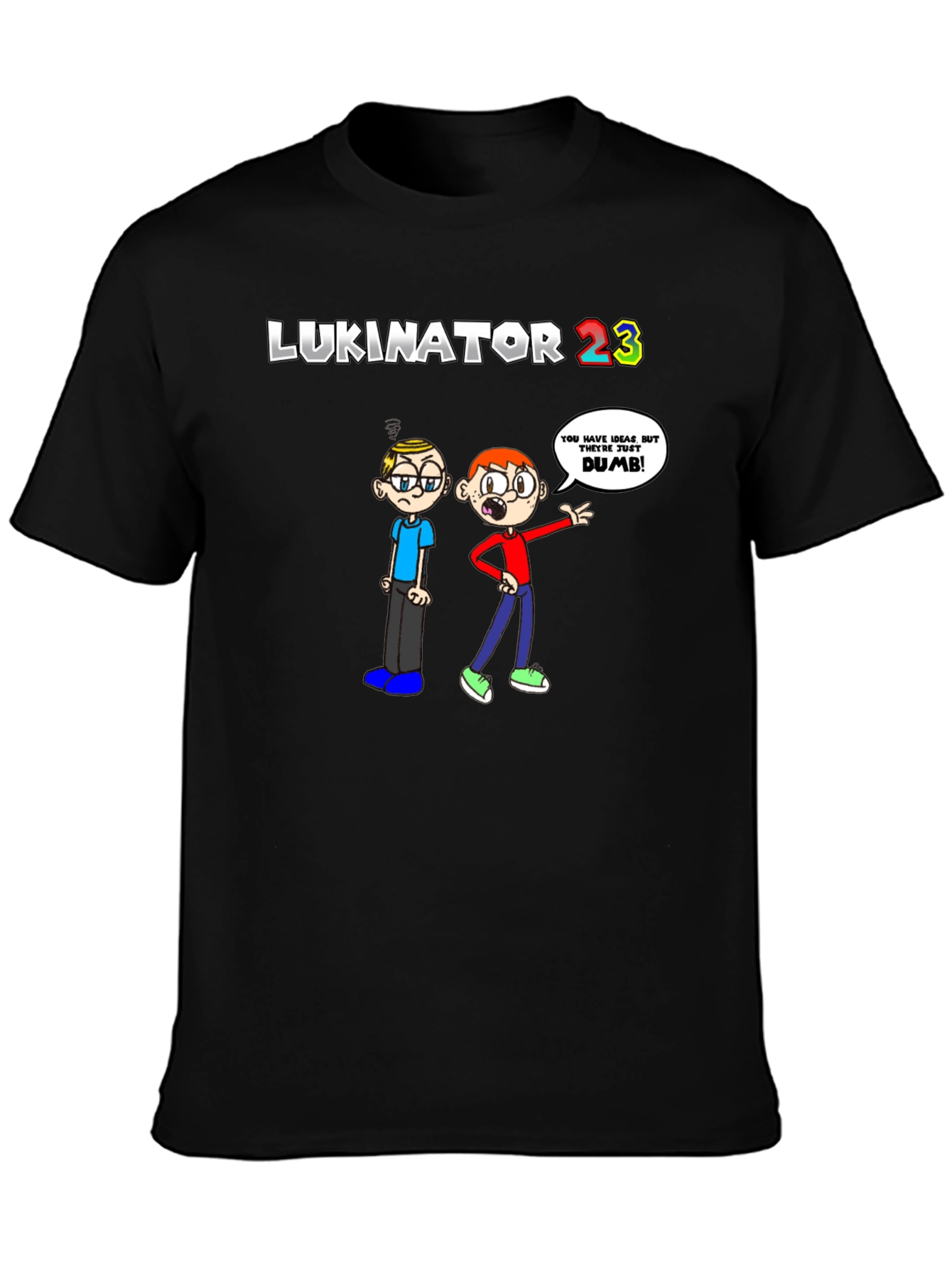 LUKINATOR 23 Cartoon Graphic Print T-Shirt