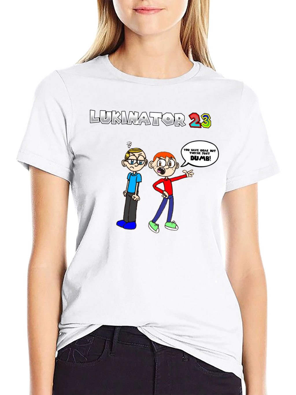 LUKINATOR 23 Cartoon Graphic Print T-Shirt