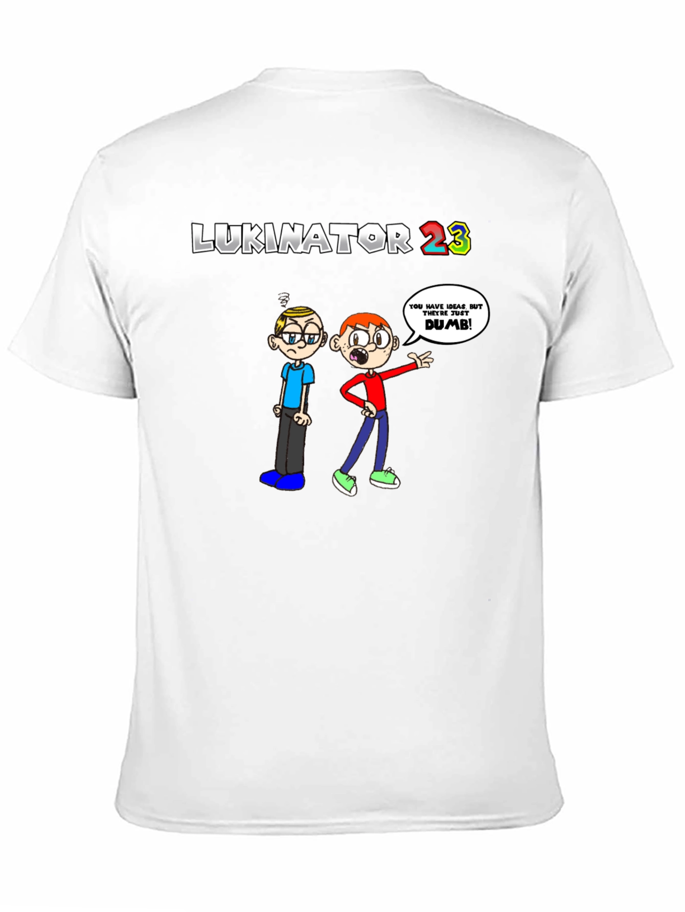 LUKINATOR 23 Cartoon Graphic Print T-Shirt