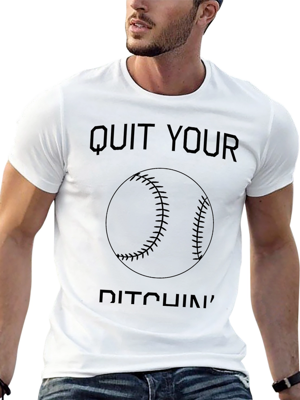 Quit Your Pitchin Baseball Graphic Tee