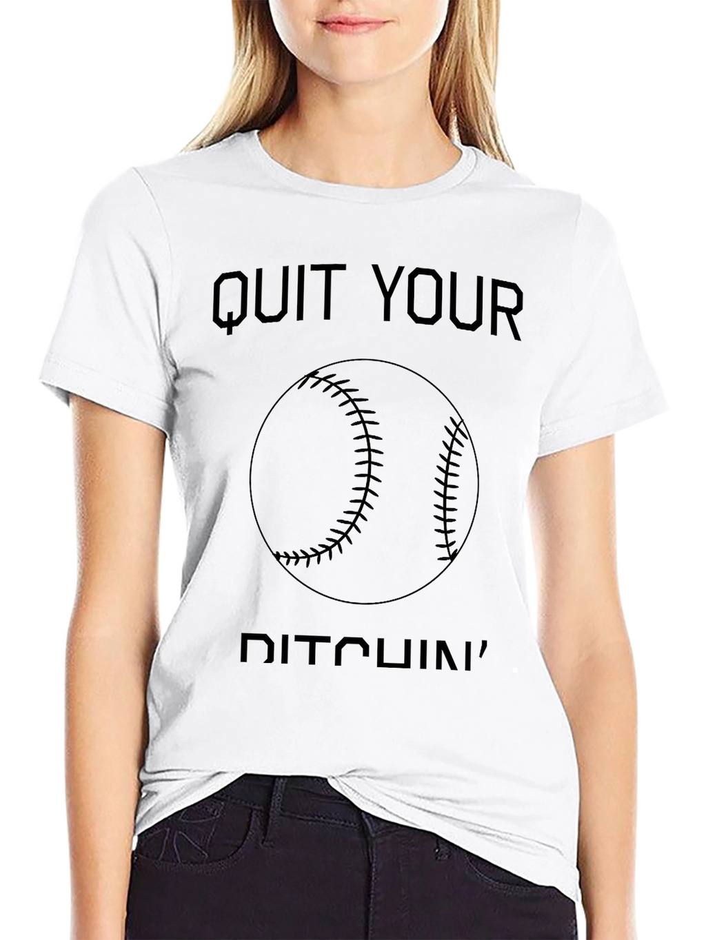 Quit Your Pitchin Baseball Graphic Tee