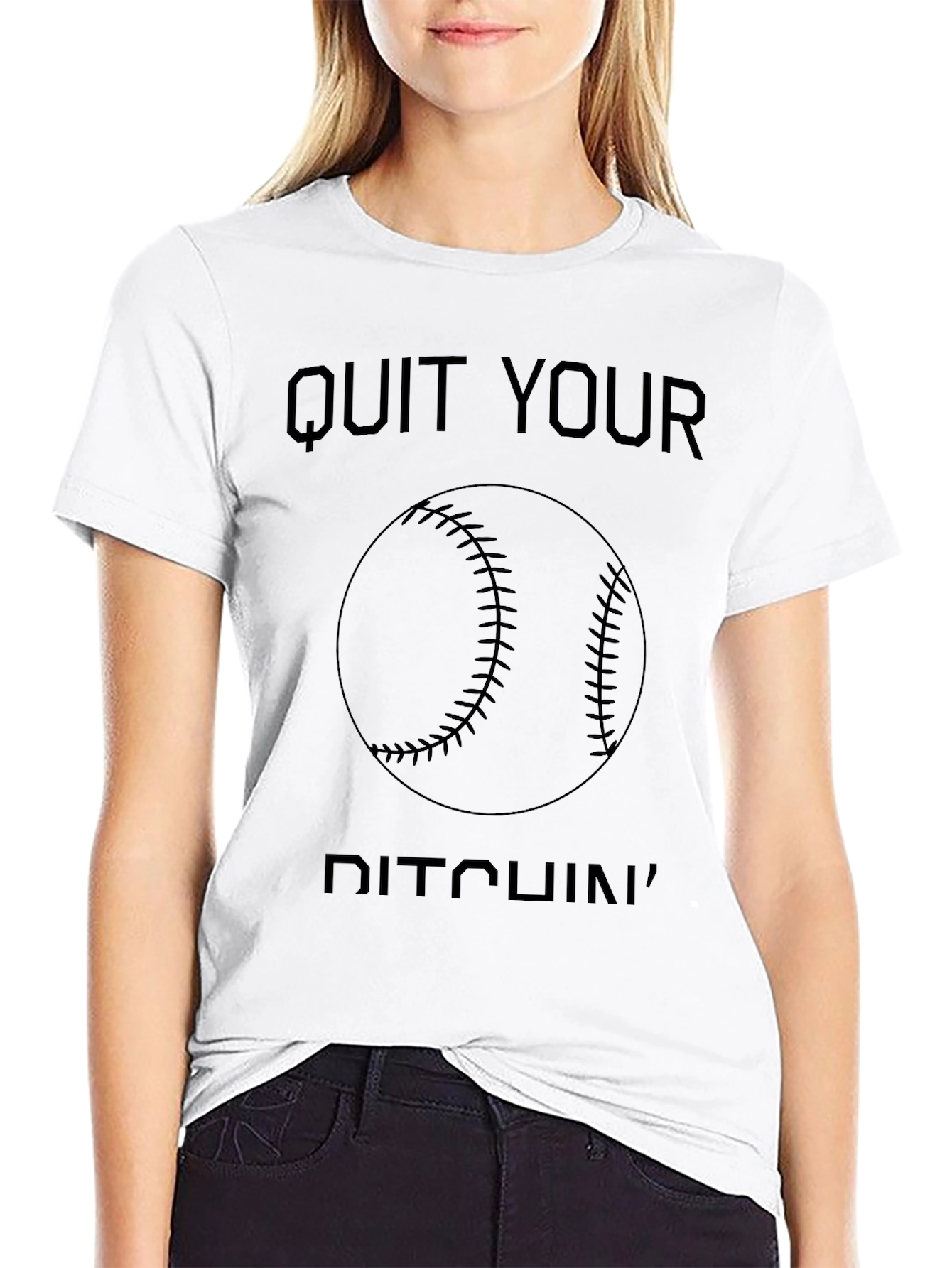 Quit Your Pitchin Baseball Graphic Tee