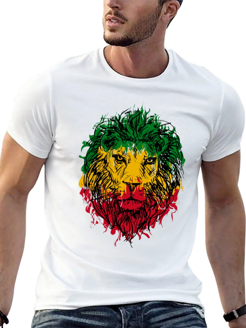 Rasta Lion Graphic Tee - Reggae Style