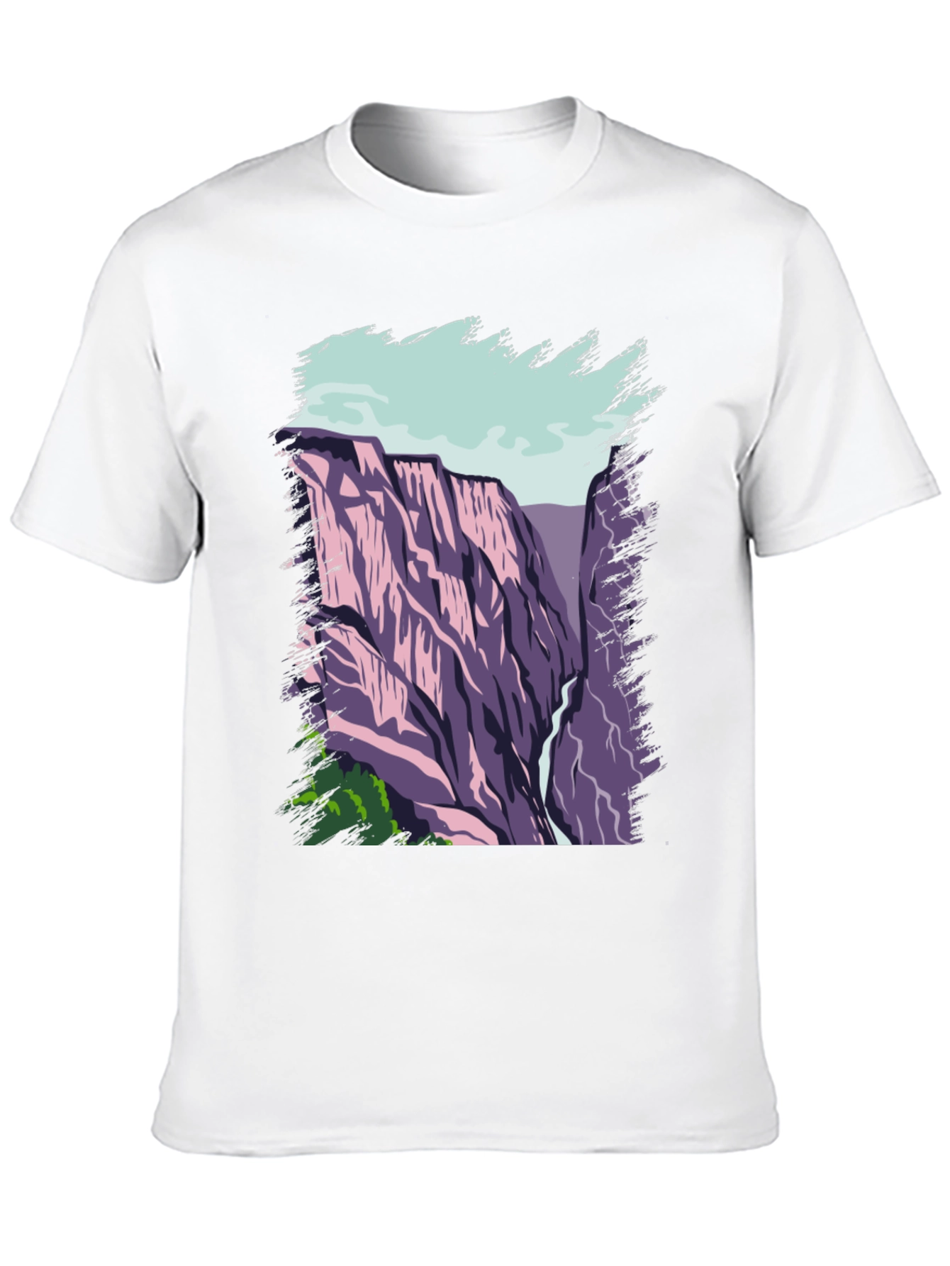 Mountain Vista Graphic Tee - Black Cotton