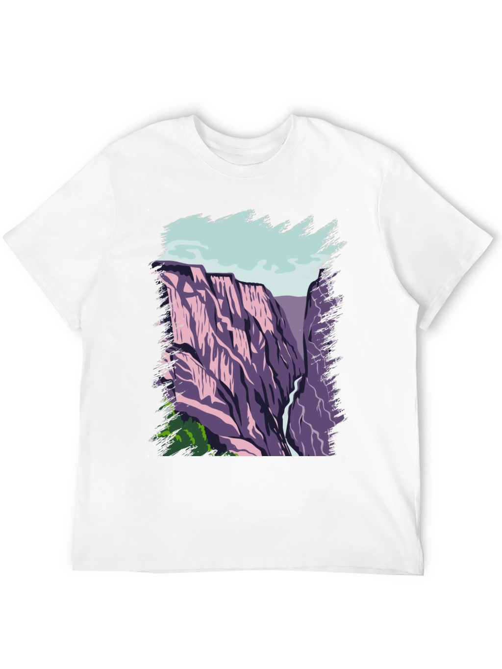 Mountain Vista Graphic Tee - Black Cotton