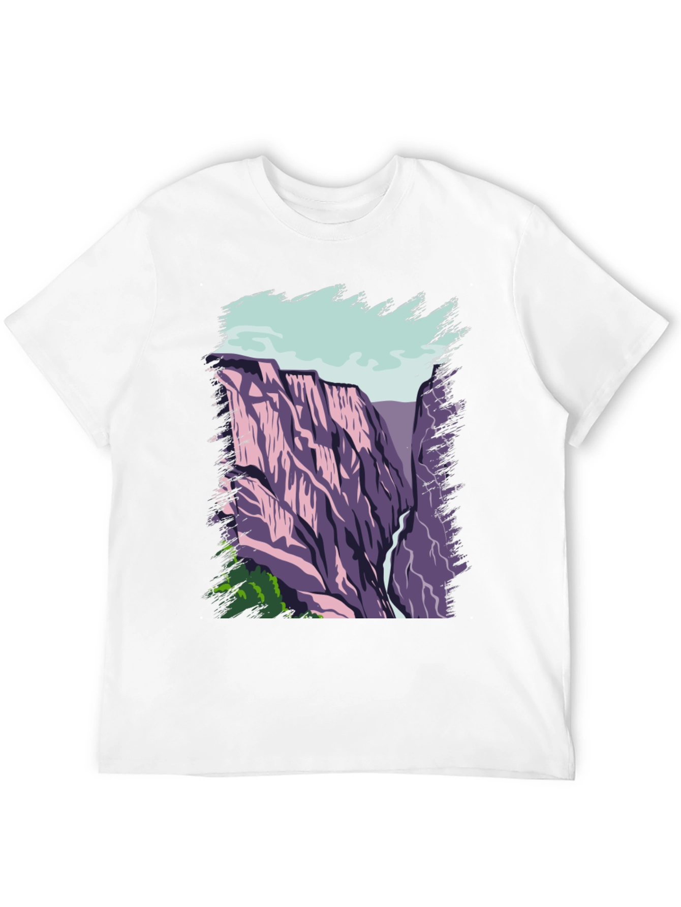Mountain Vista Graphic Tee - Black Cotton