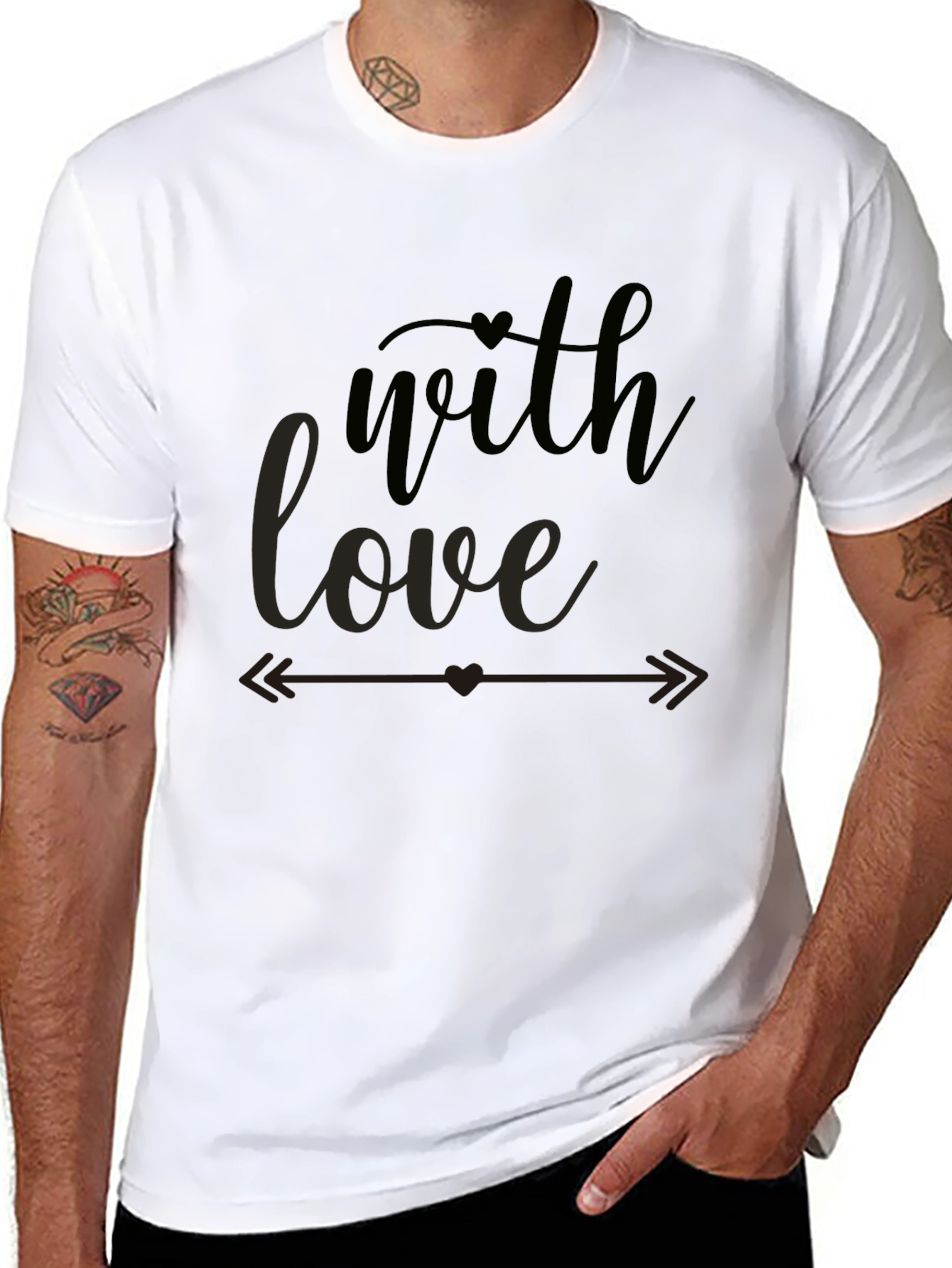 With Love Graphic Tee - Stylish Black T-Shirt