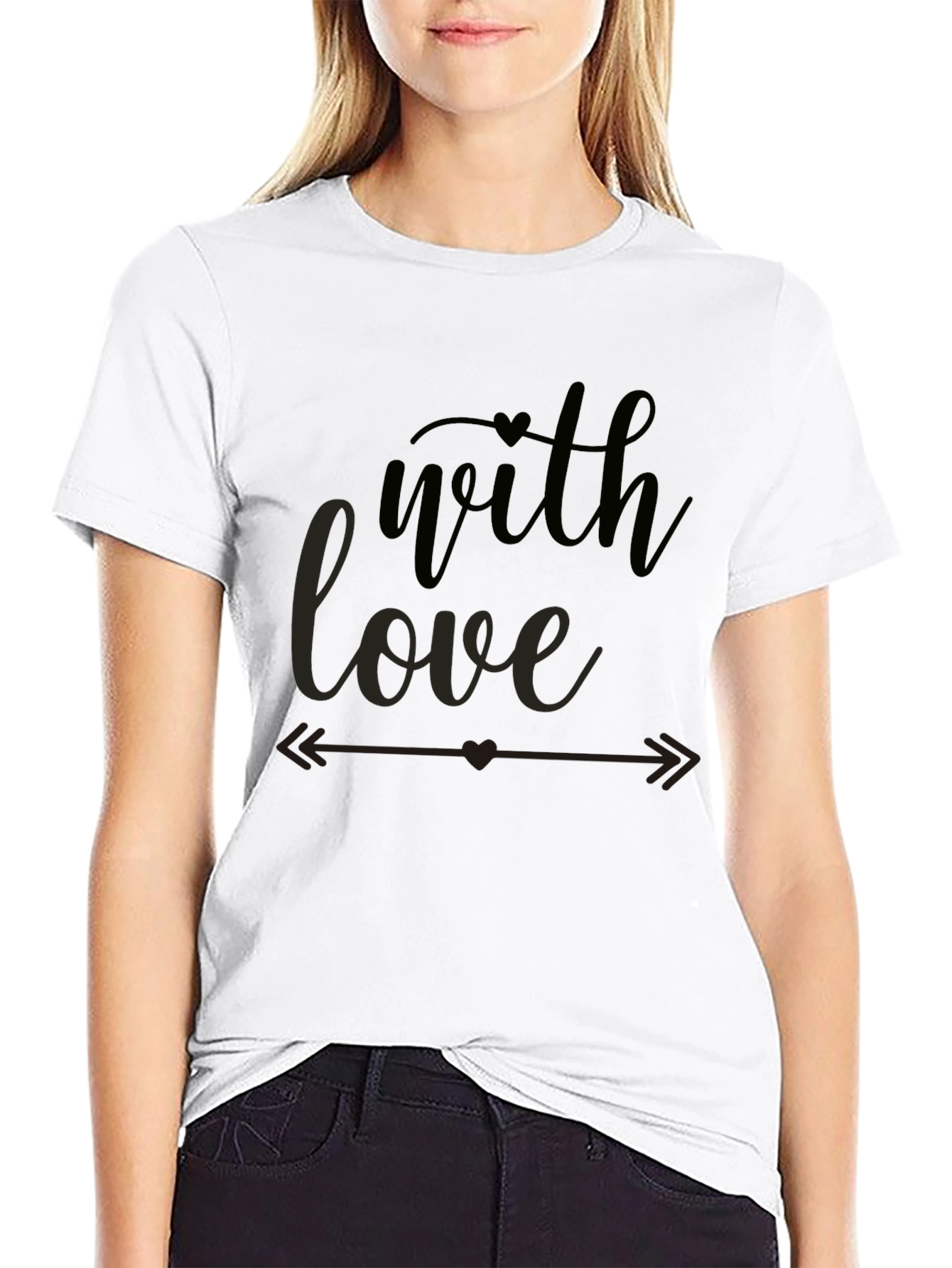 With Love Graphic Tee - Stylish Black T-Shirt