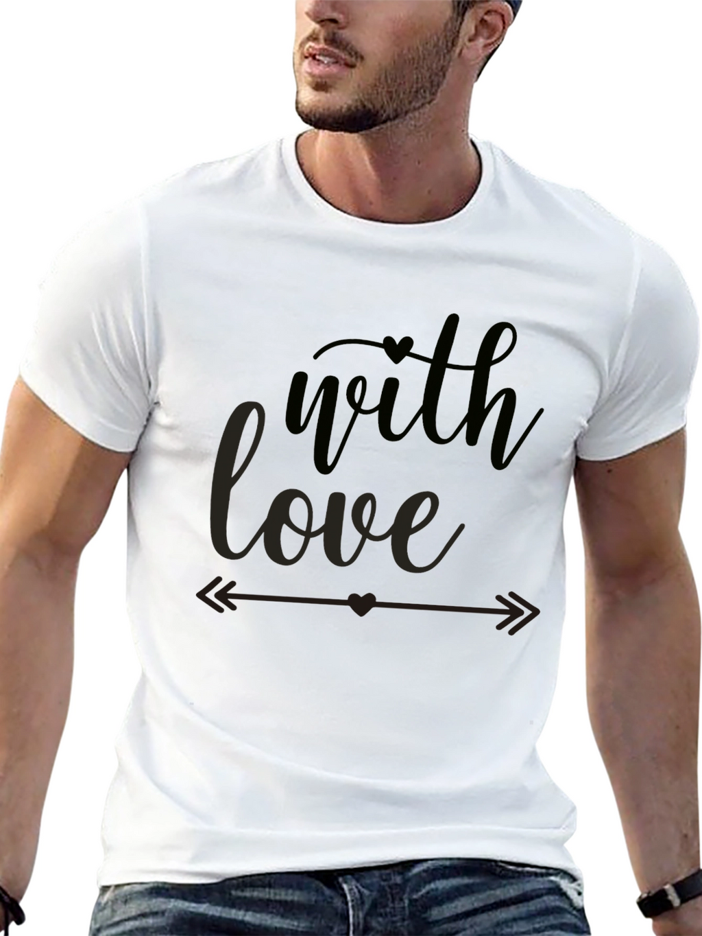 With Love Graphic Tee - Stylish Black T-Shirt