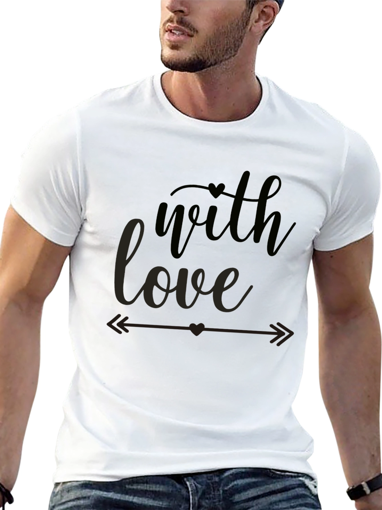 With Love Graphic Tee - Stylish Black T-Shirt