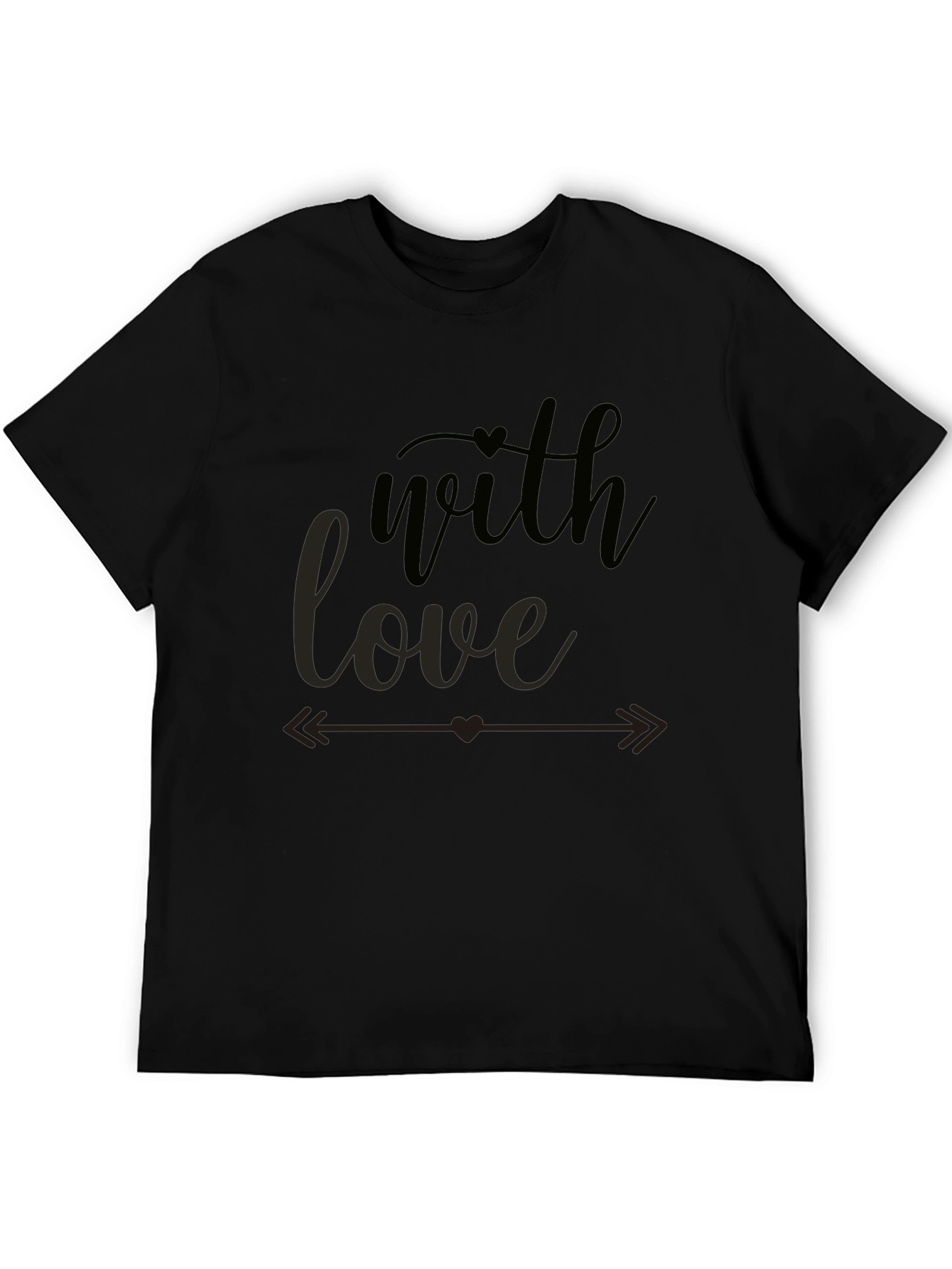 With Love Graphic Tee - Stylish Black T-Shirt