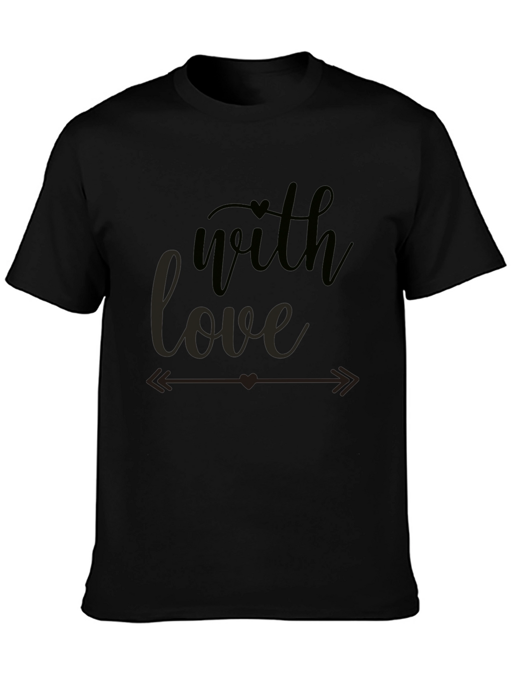 With Love Graphic Tee - Stylish Black T-Shirt