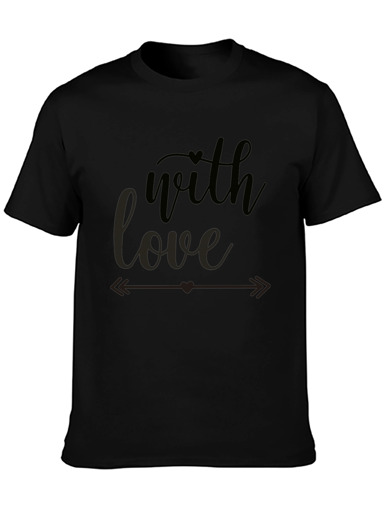 With Love Graphic Tee - Stylish Black T-Shirt