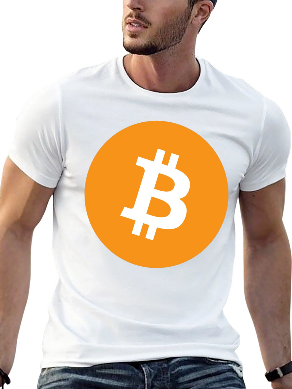 Bitcoin Logo Graphic Tee - Black