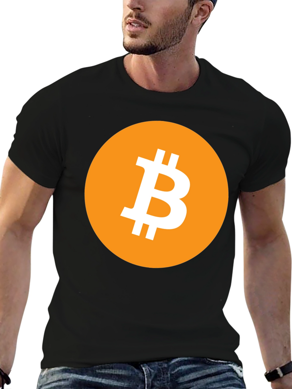 Bitcoin Logo Graphic Tee - Black