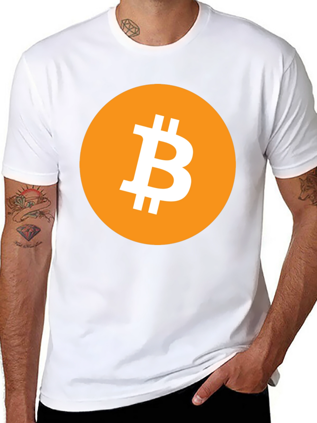 Bitcoin Logo Graphic Tee - Black