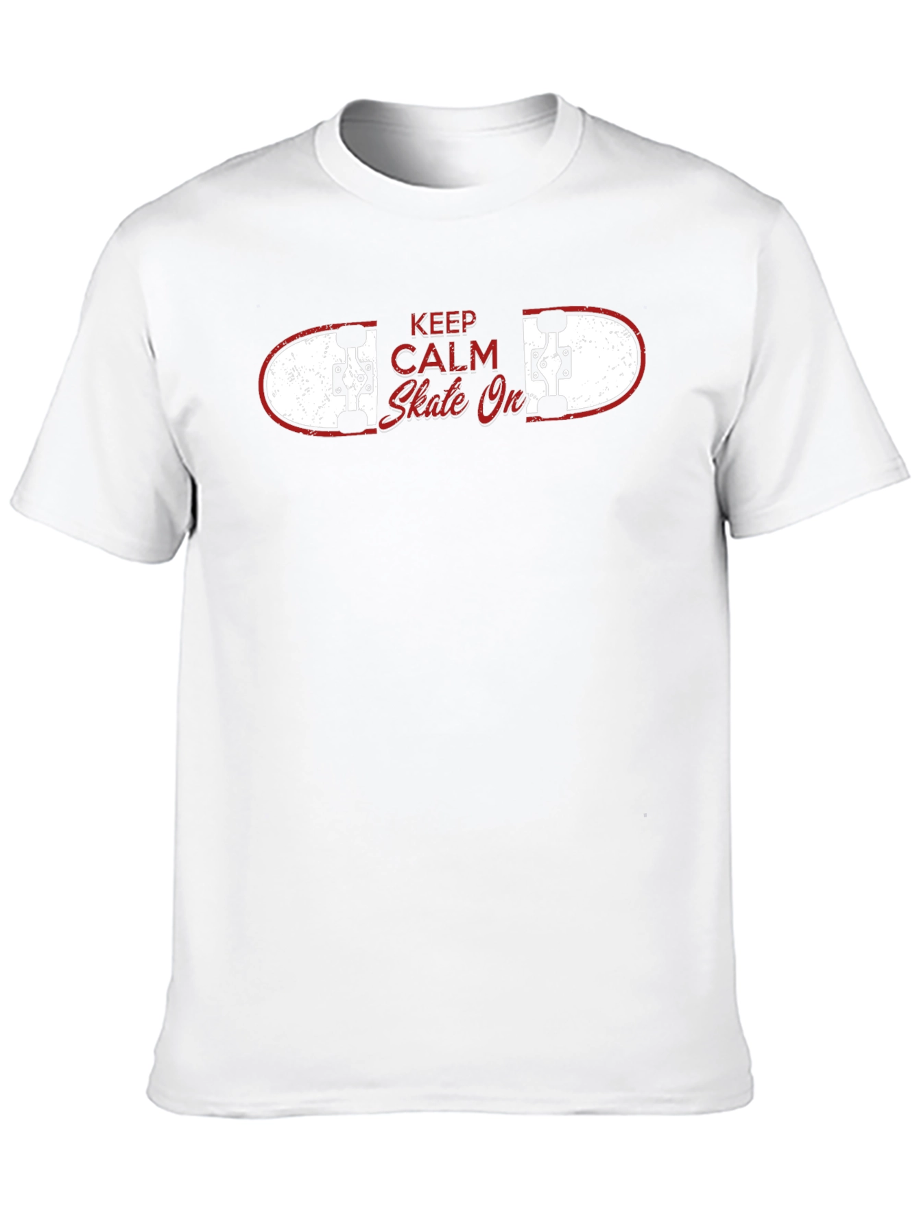 Keep Calm Skate On Black T-Shirt