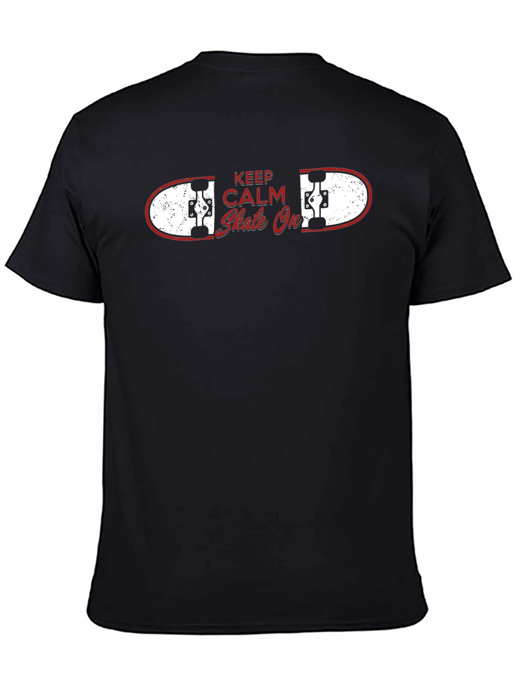 Keep Calm Skate On Black T-Shirt