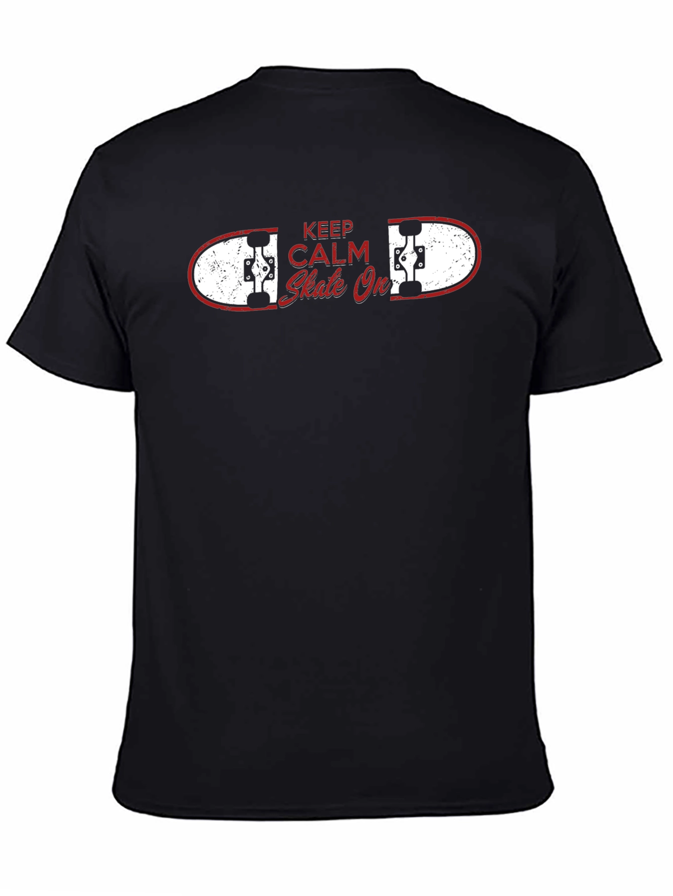 Keep Calm Skate On Black T-Shirt
